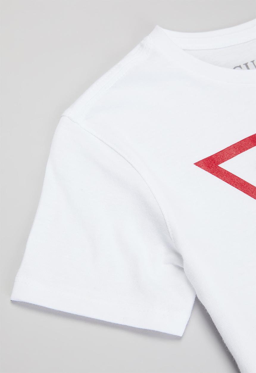 GUESS - Short sleeve guess core triangle crew tee - true white