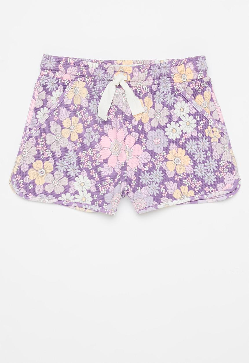 Cotton On - Nina knit short 2 pack multipack - unicorn island/bronte retro floral