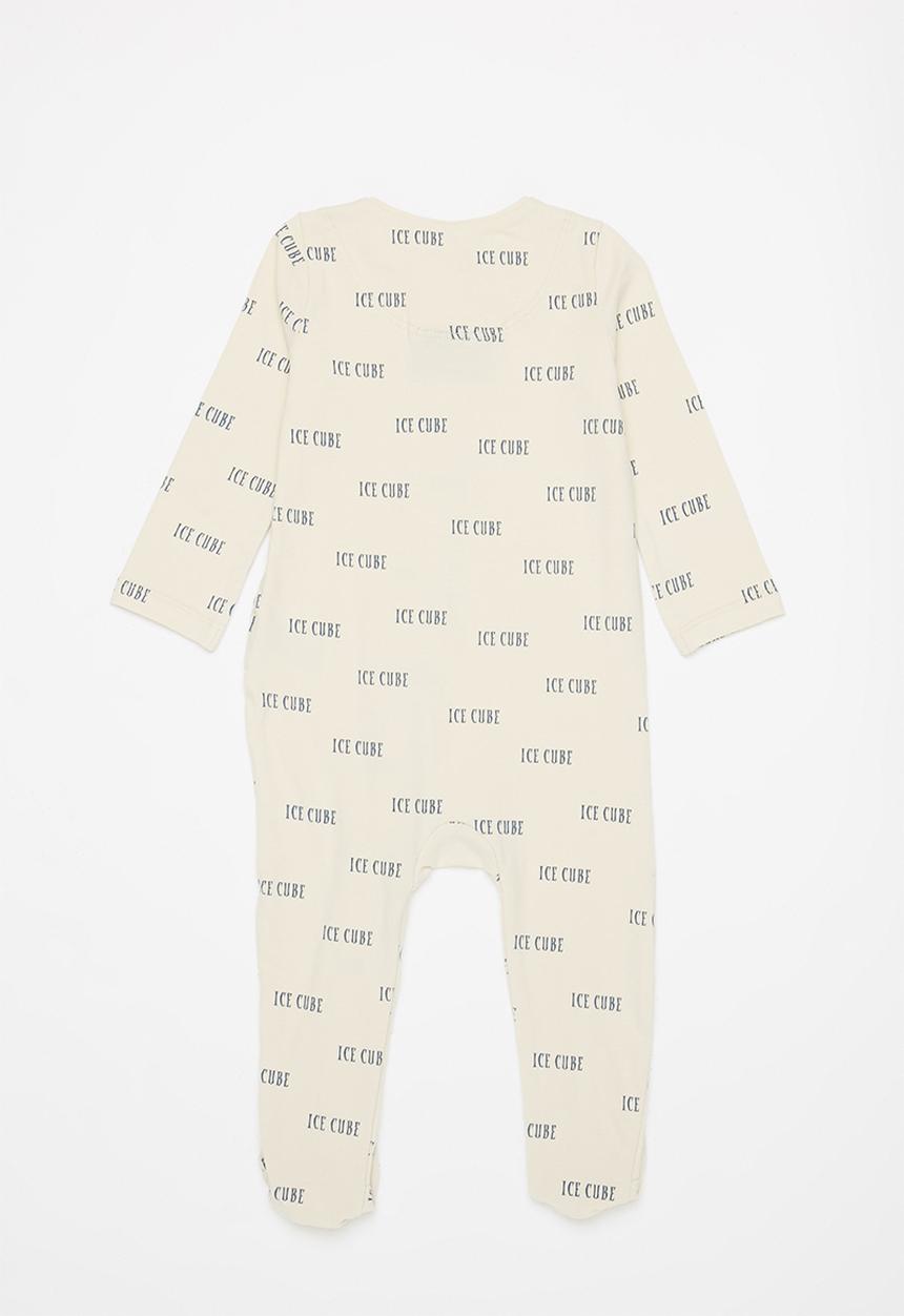 Cotton On - The long sleeve zip romper lcn - lcn mt rainy day/abstract ice cube