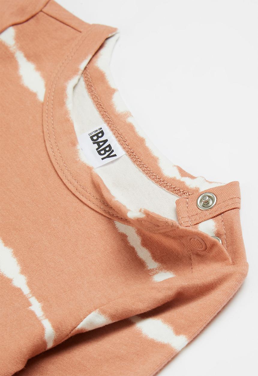 Cotton On - 3 pack long sleeve bubbysuit - dust storm + rabbit grey + smashed avo linear