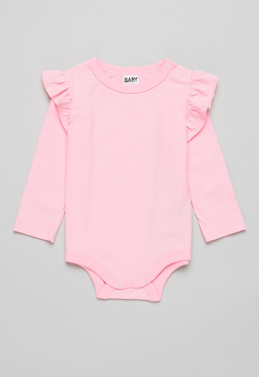 Cotton On - 3 pack long sleeve ruffle bubbysuit - vanilla/cali pink/crystal pink
