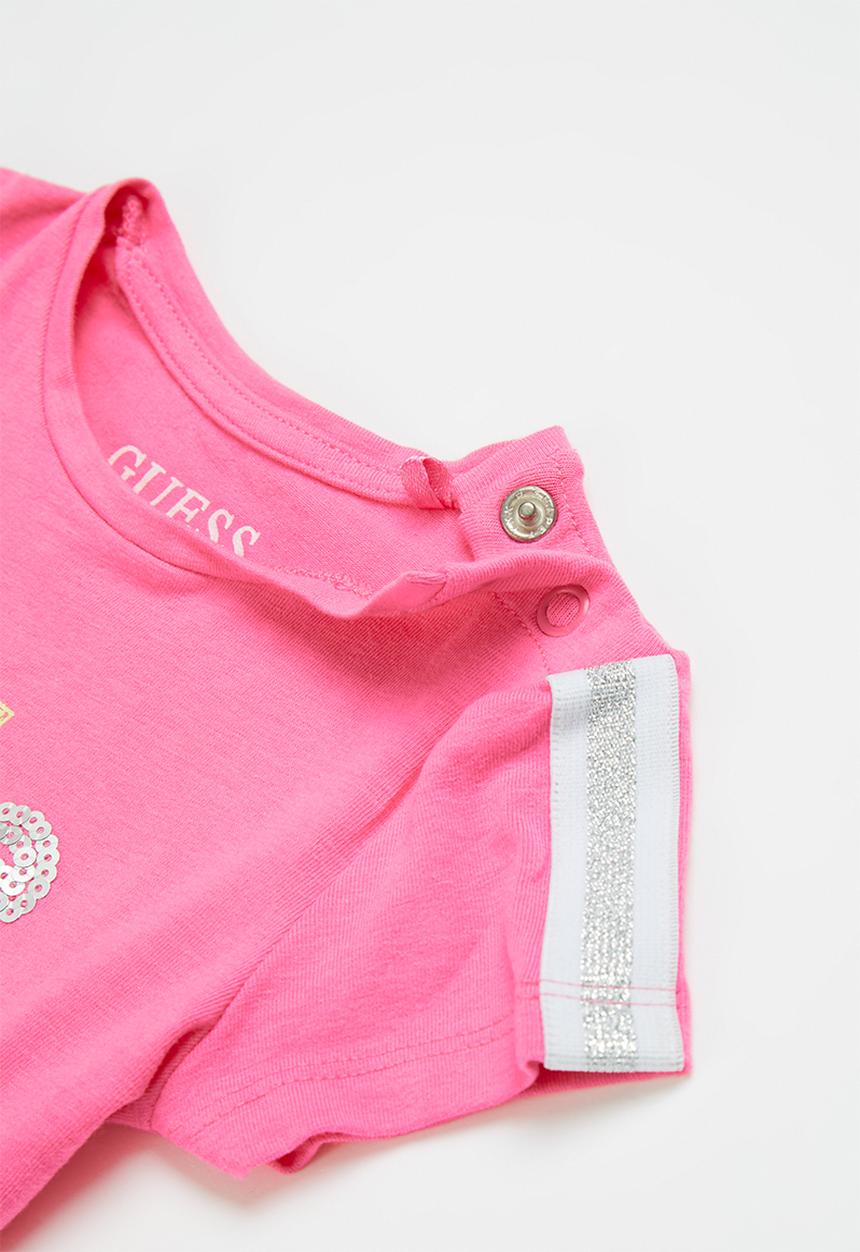 GUESS - Short sleeve tee & leggings - pink & grey