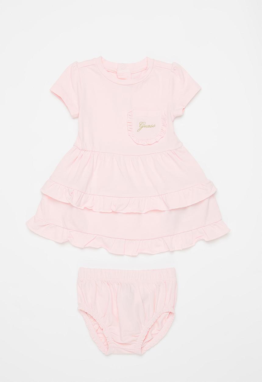 GUESS - Stretch jersey short sleeve dress & pantie - pink