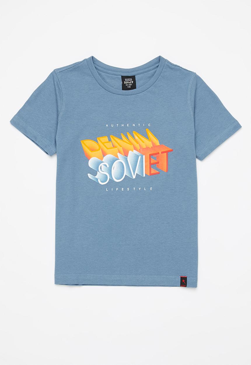 SOVIET - B floyd boys short sleeve logo tee - airforce