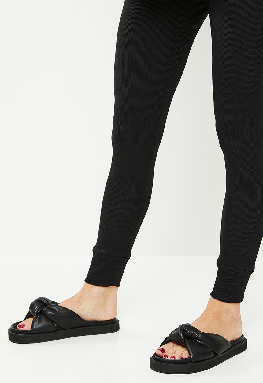 Superbalist - Rib tummy band legging - black