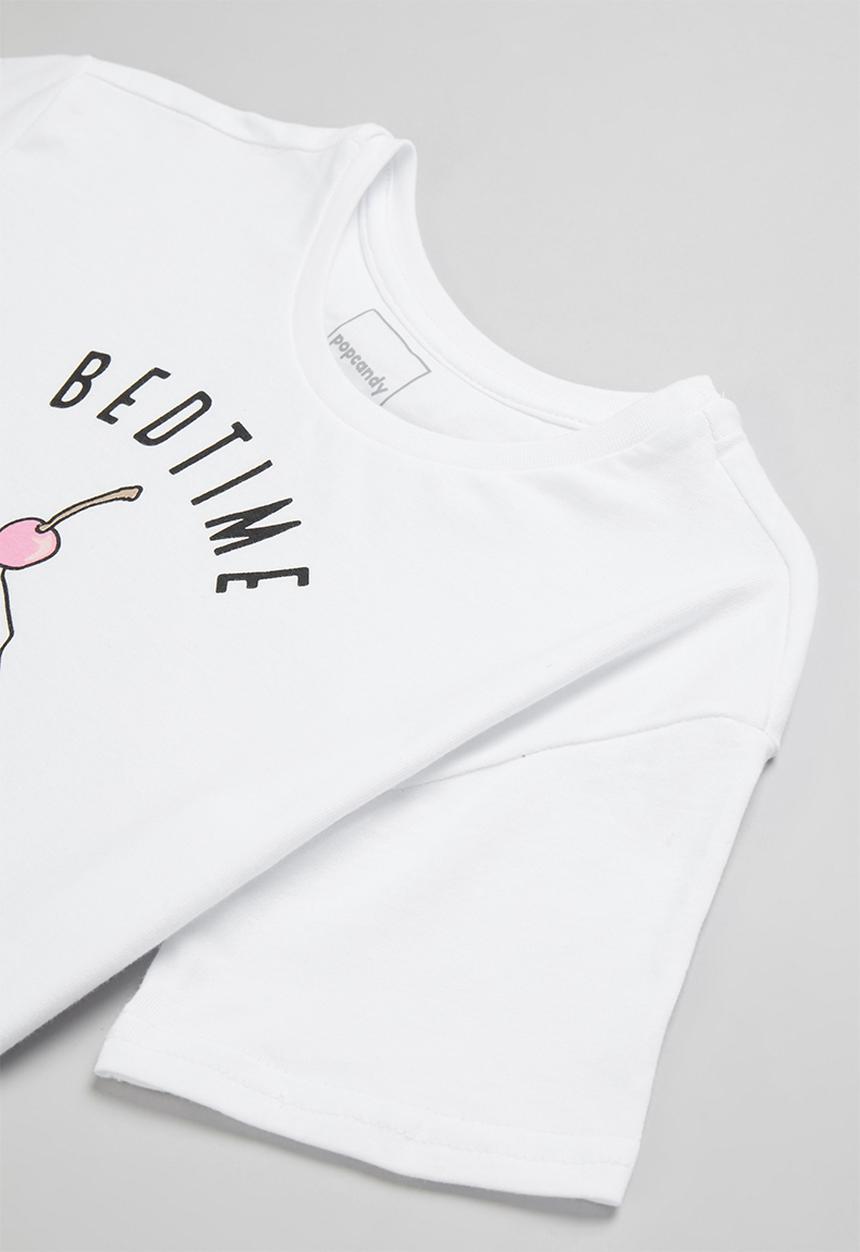 Pop Candy - Printed pj set - white & pink