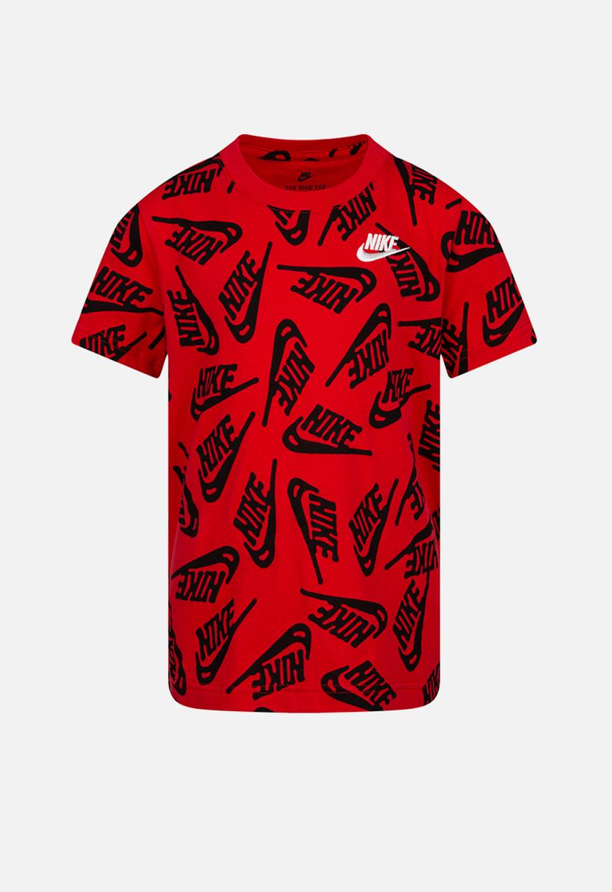 Nike - Nkb mnsw aop tee - university red