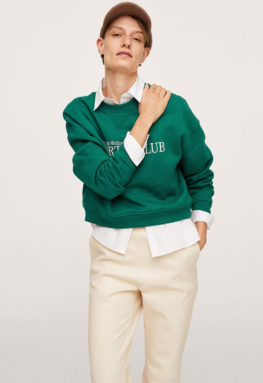 MANGO - Sweatshirtpstsport - light pastel green