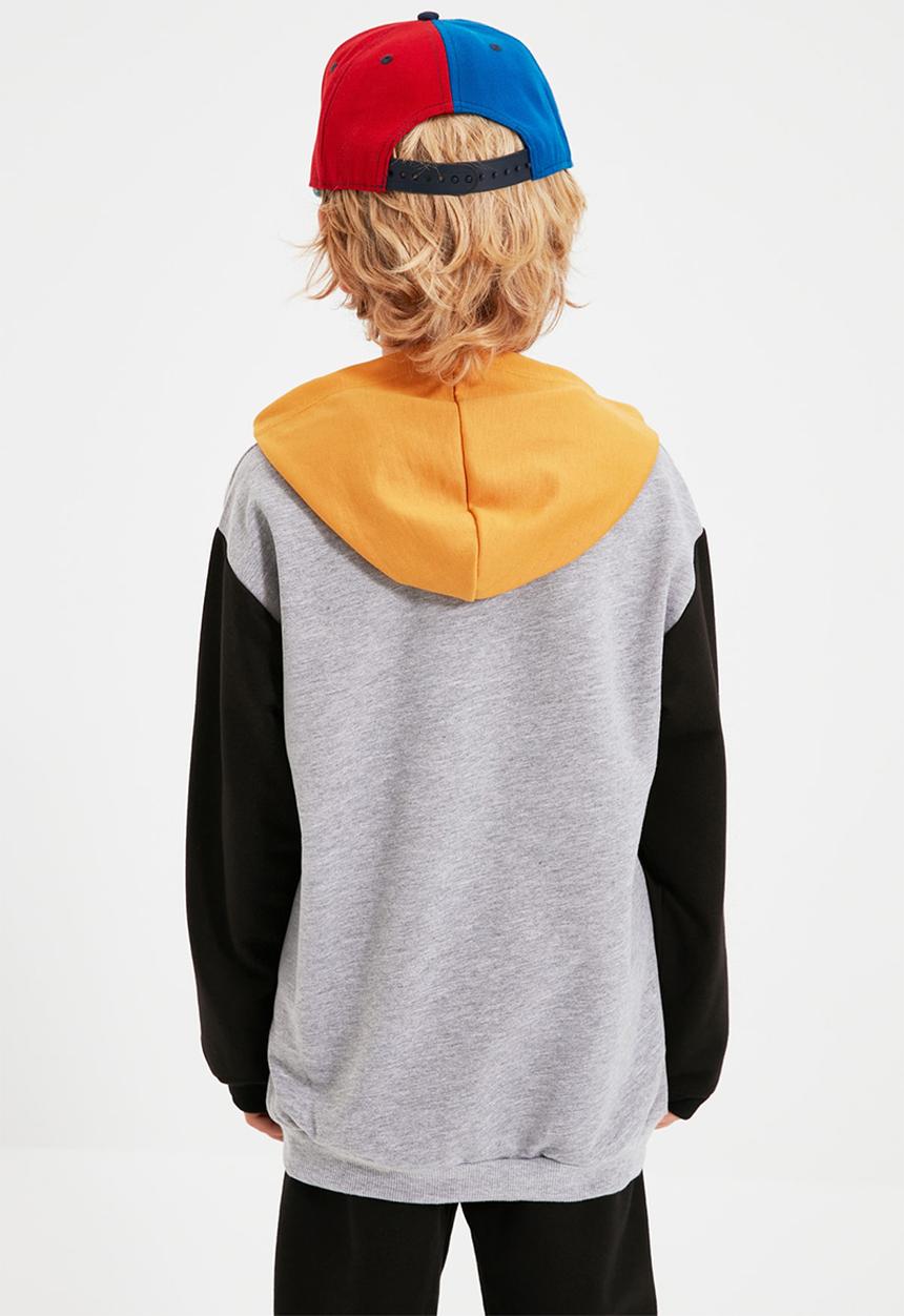 Trendyol - Lighting bolt hoodie - grey