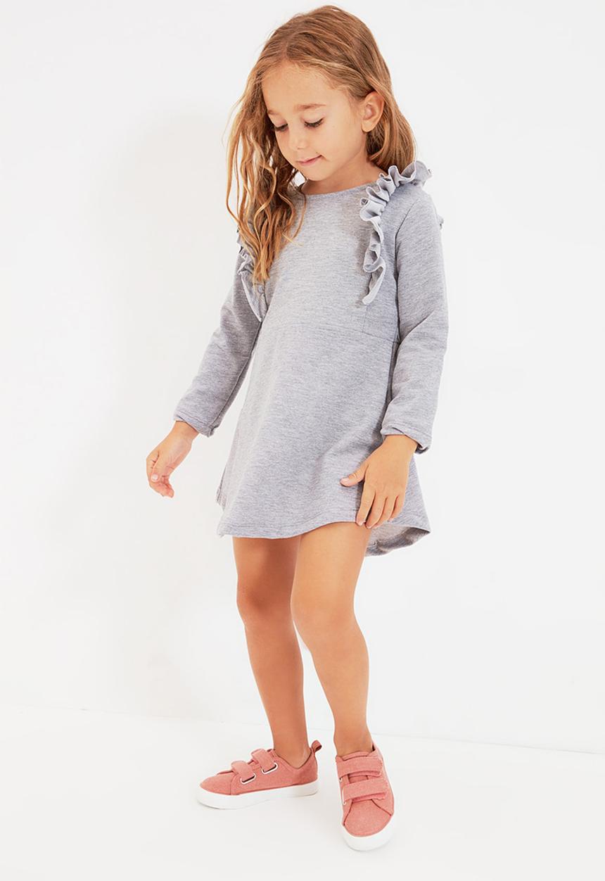 Trendyol - Babydoll frill dress - grey