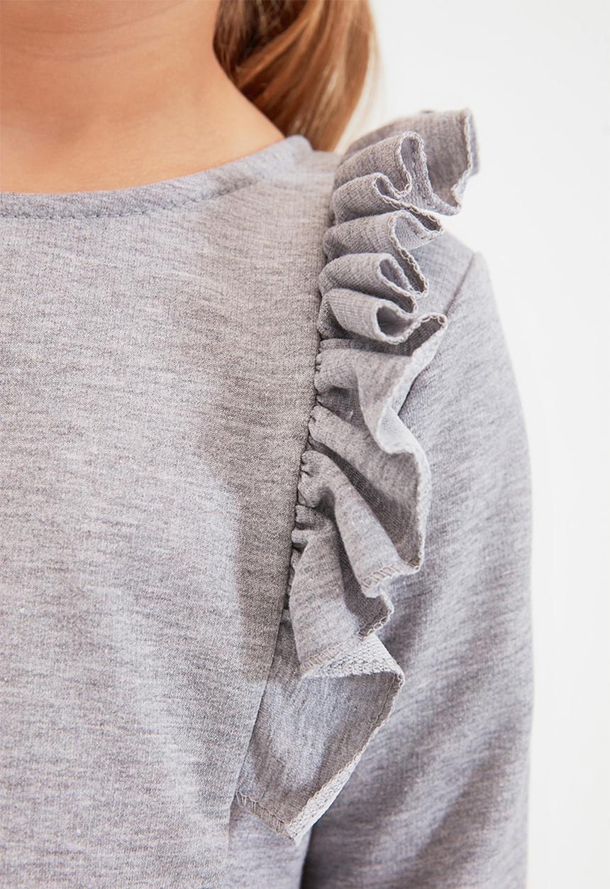 Trendyol - Babydoll frill dress - grey