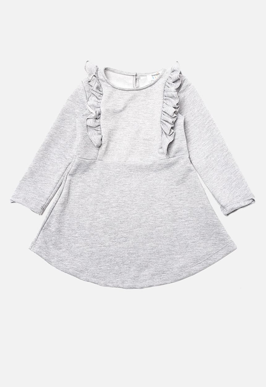 Trendyol - Babydoll frill dress - grey
