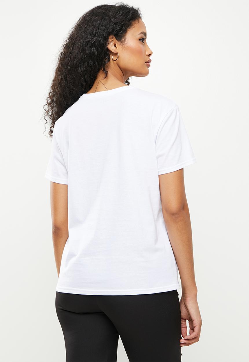 POLO - Jo short sleeve sequin T-shirt - white