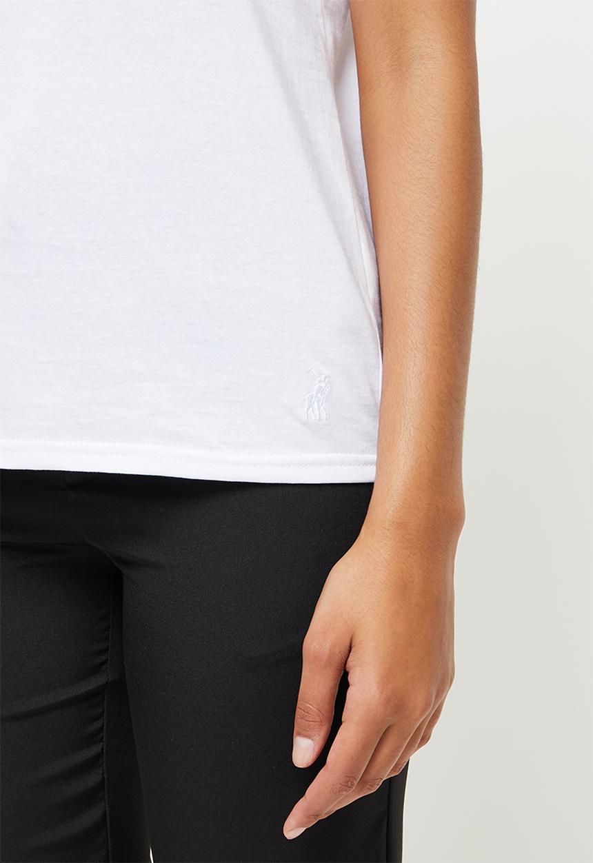 POLO - Jo short sleeve sequin T-shirt - white