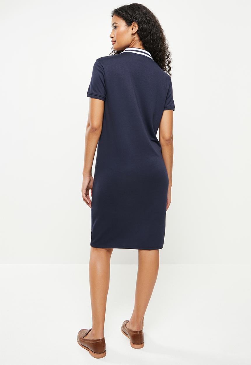 POLO - Madison short sleeve johnny collar golfer dress - navy