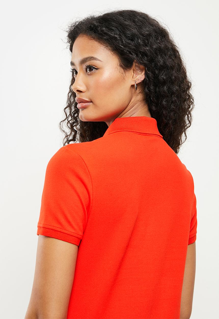 POLO - Kathy short sleeve stretch golfer dress - fire