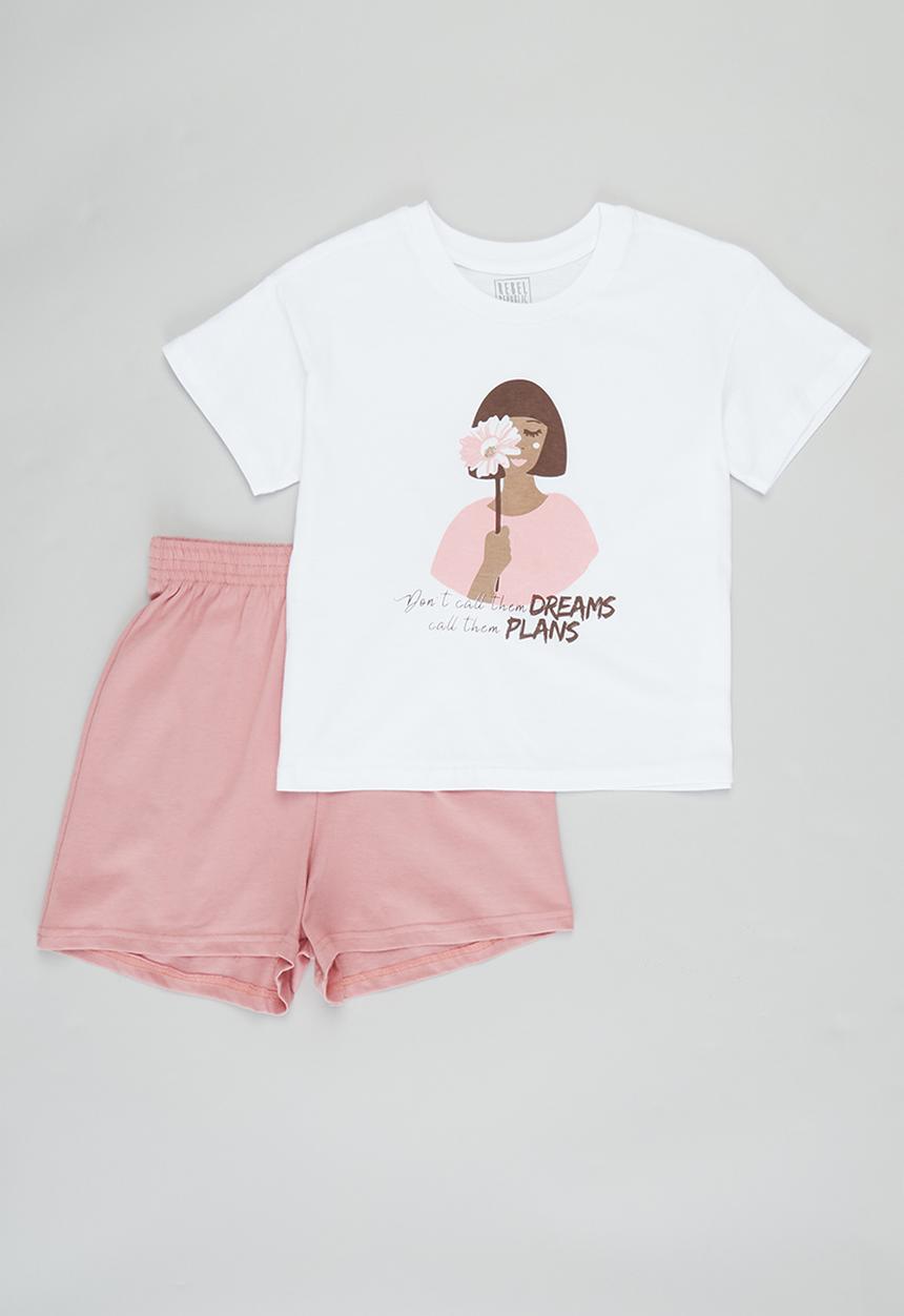 Rebel Republic - Pj set - milk & pink