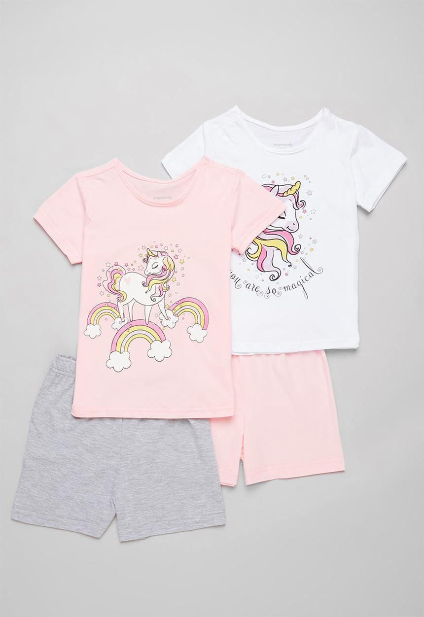 Pop Candy - 2 Pack pj set - pink & grey