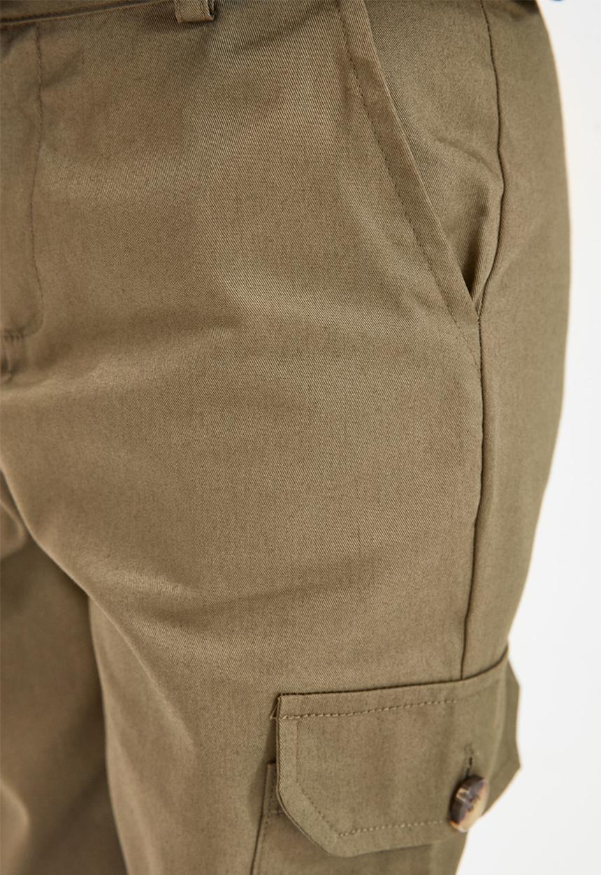 Trendyol - Cuffed apants - khaki