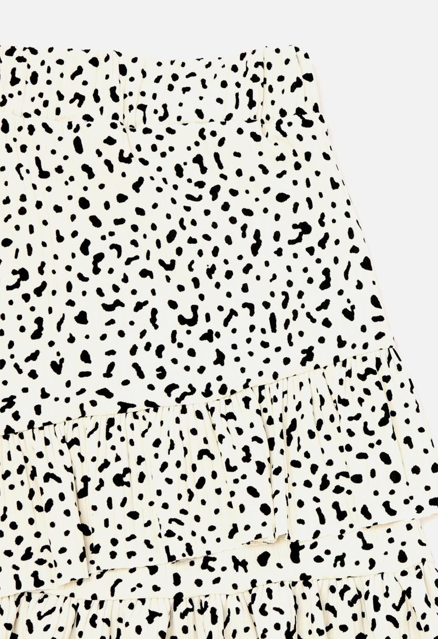 Trendyol - Floral skirt - white & black