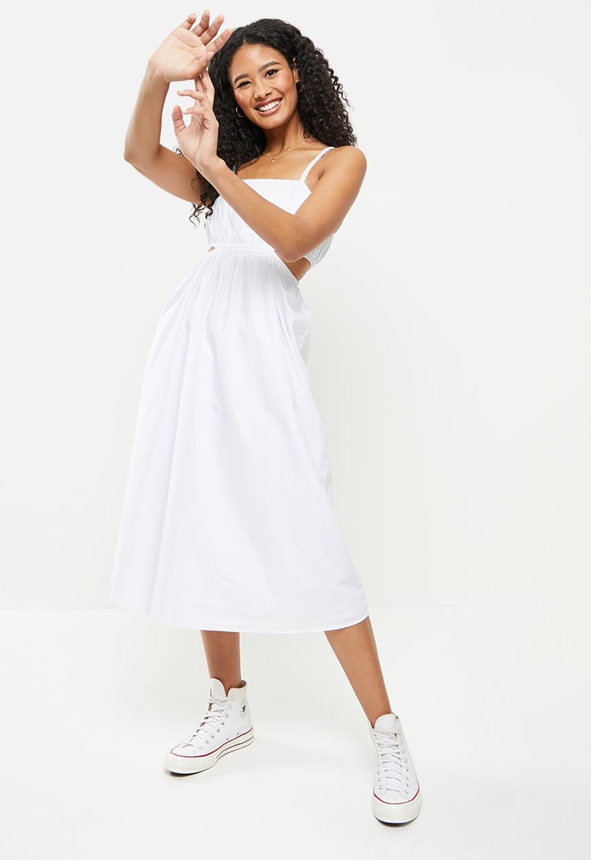 Cotton On - Woven marli midi dress - white