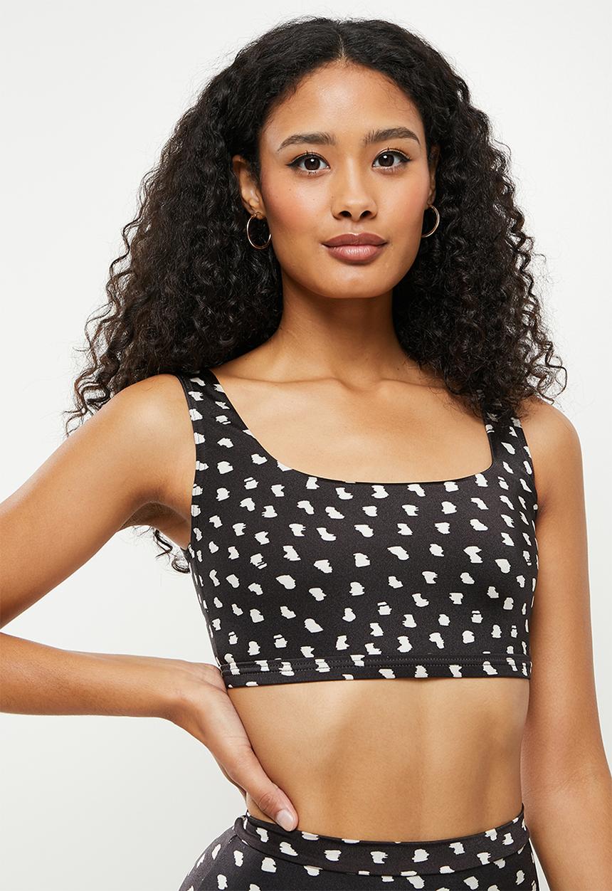 Me&B - Square neck bikini top - black 