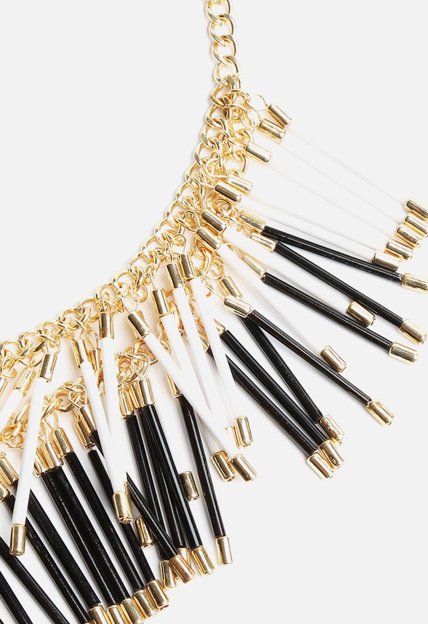 New Look - Double Layer Bugle Bead Necklace