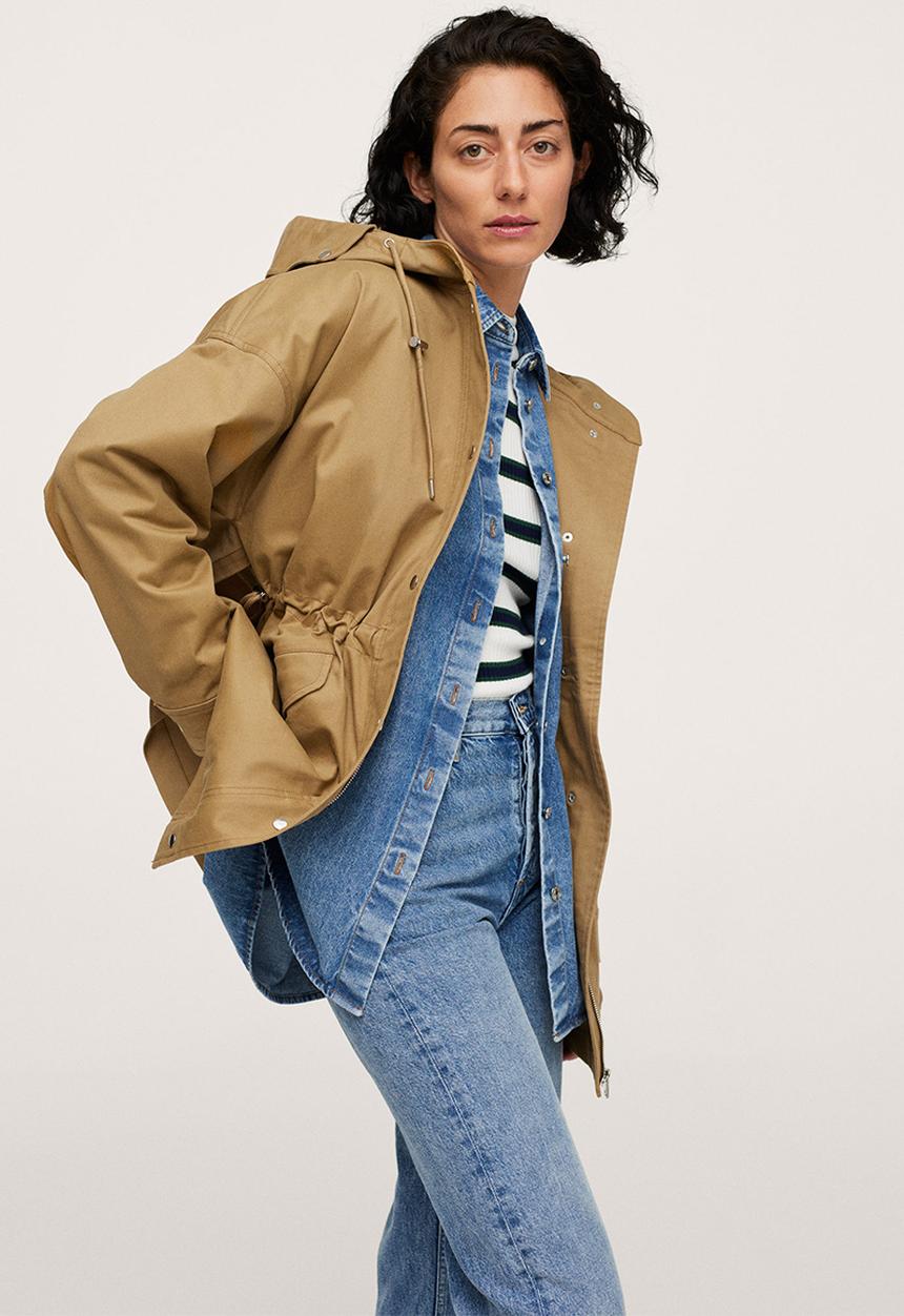 MANGO - Parka bird - medium brown