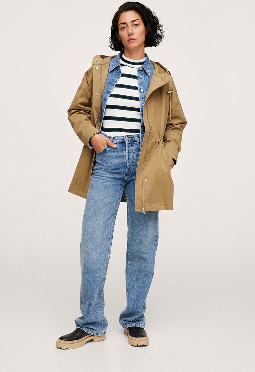 MANGO - Parka bird - medium brown