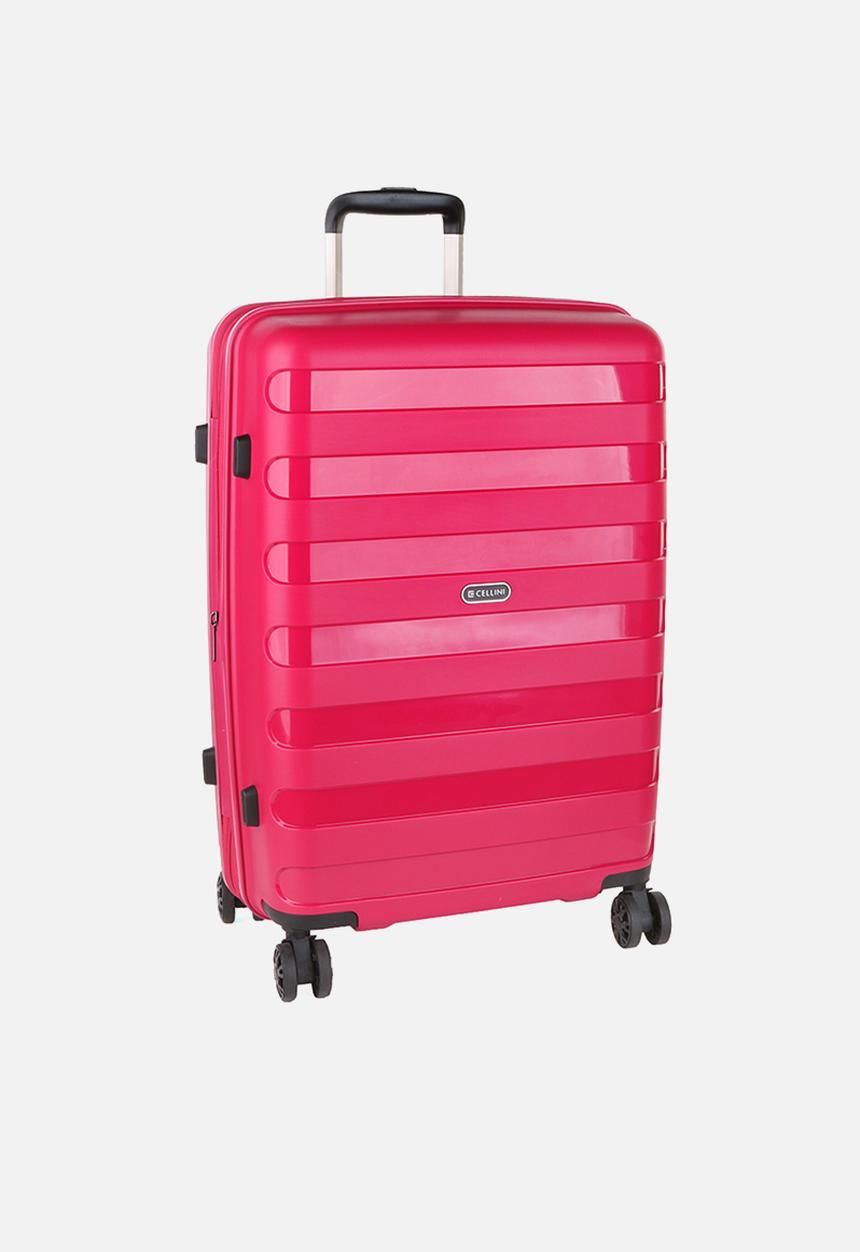 Cellini - Sonic 4 wheel trolley-64cm berry
