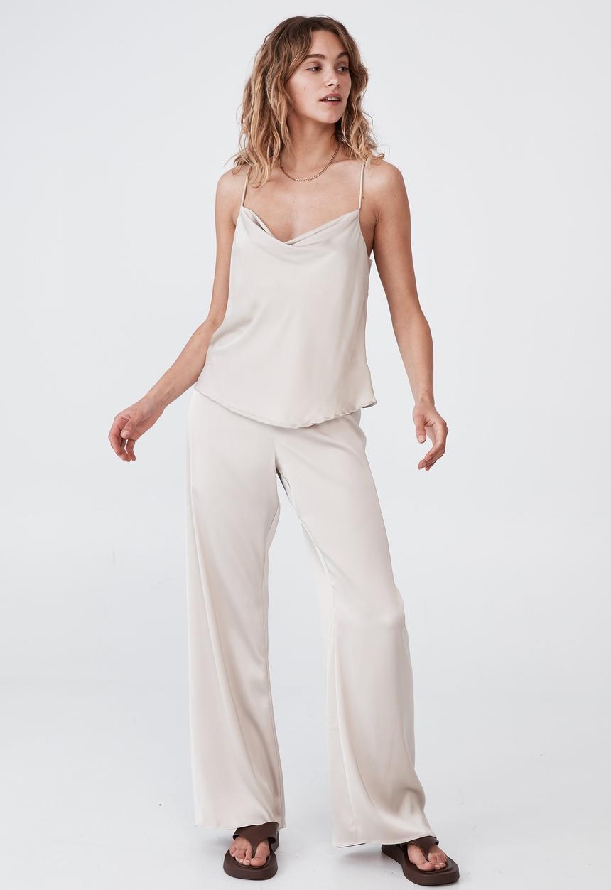 Cotton On - Santorini cowl neck satin cami - champagne