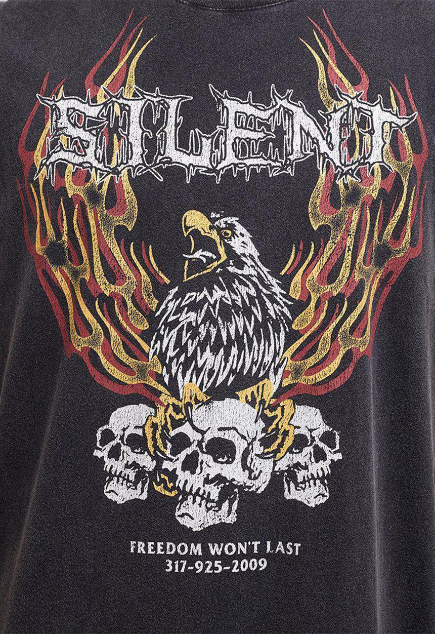 Silent Theory - Territory muscle fit short sleeve tee - vintage black