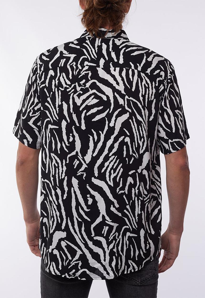 Silent Theory - Zero short sleeve shirt - black & white 