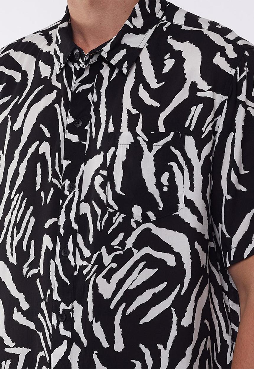 Silent Theory - Zero short sleeve shirt - black & white 