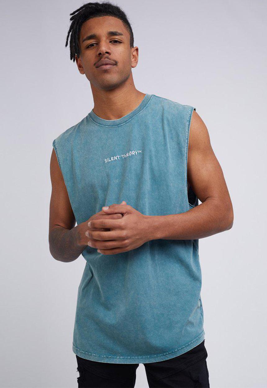 Silent Theory - Tm muscle fit short sleeve tee - lake blue