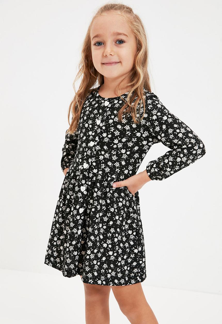 Trendyol - Floral print dress - black