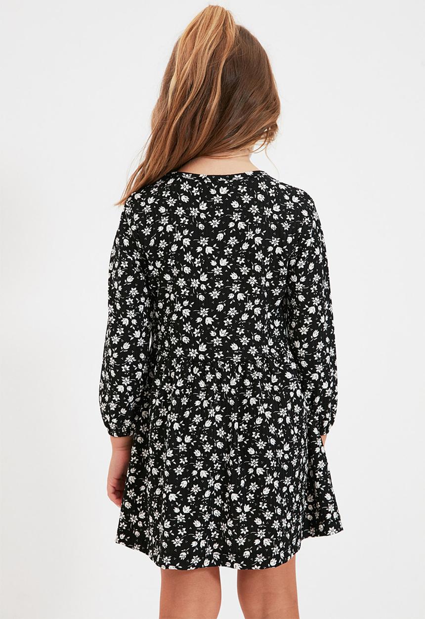 Trendyol - Floral print dress - black