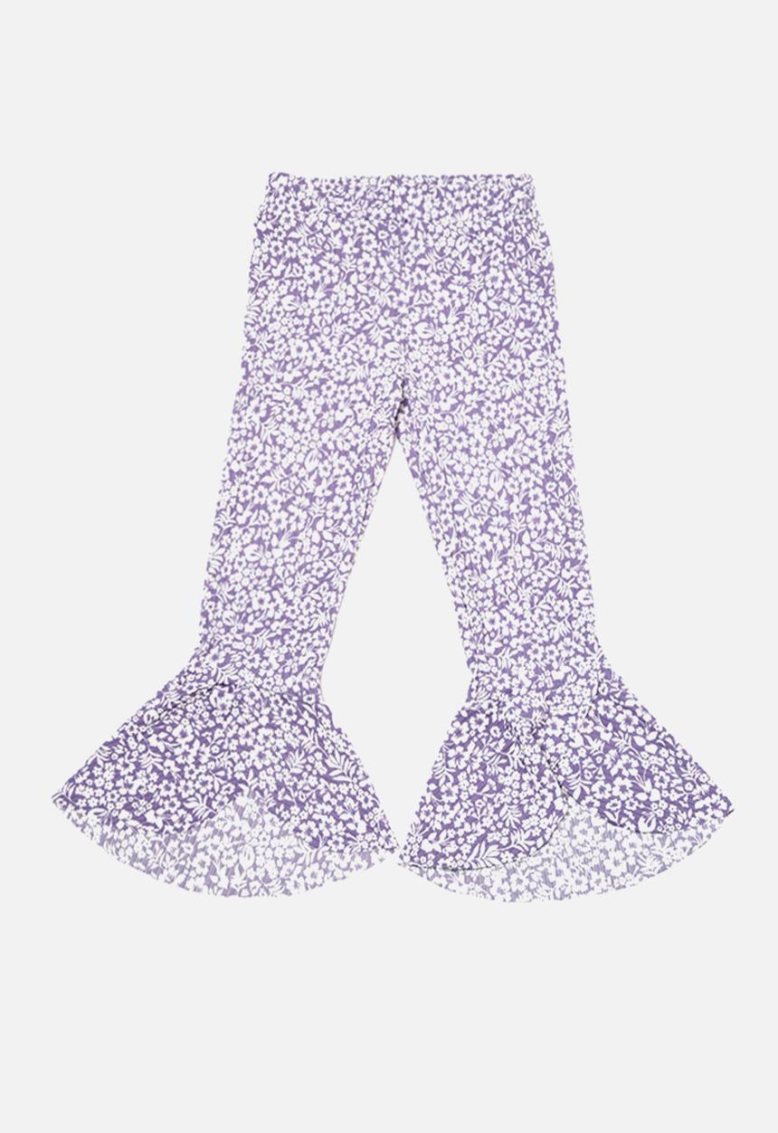 Trendyol - Floral print pants - lilac & white 