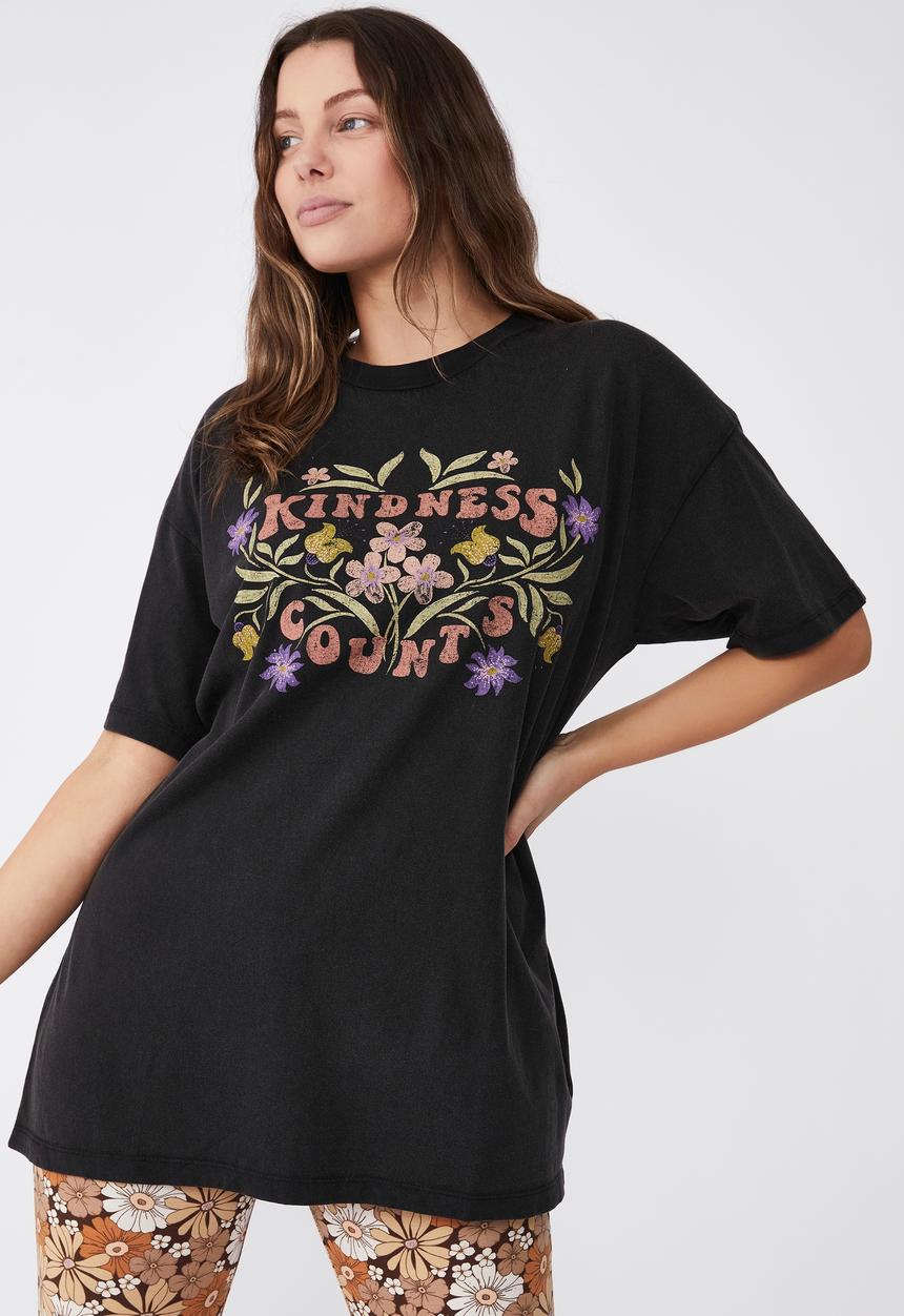 Cotton On - Boyfriend fit graphic tee - black 
