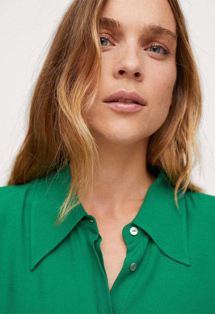 MANGO - Shirt seven - bright green