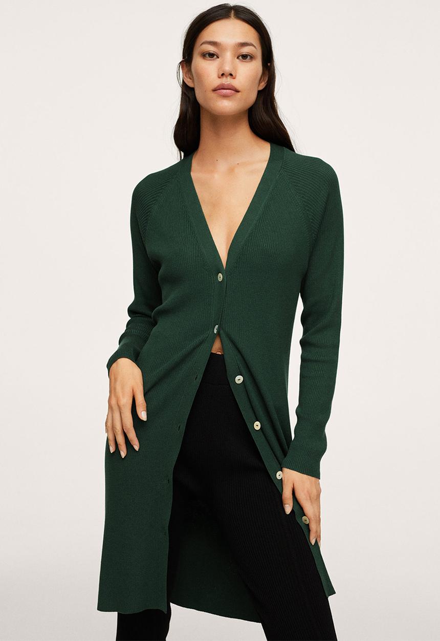 MANGO - Cardigan almar - green
