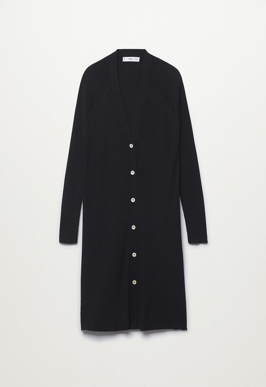 MANGO - Cardigan almar - black