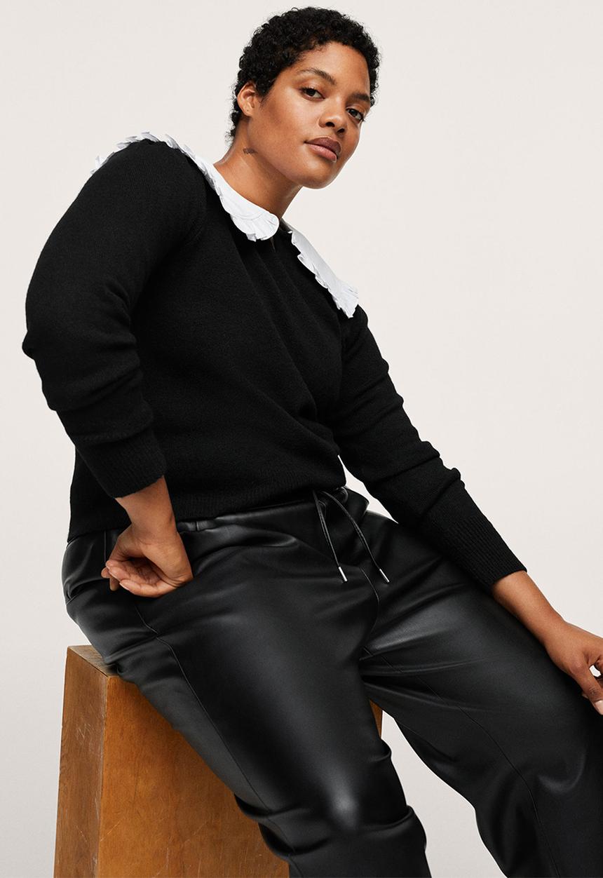 MANGO - Plus trousers hudson - black