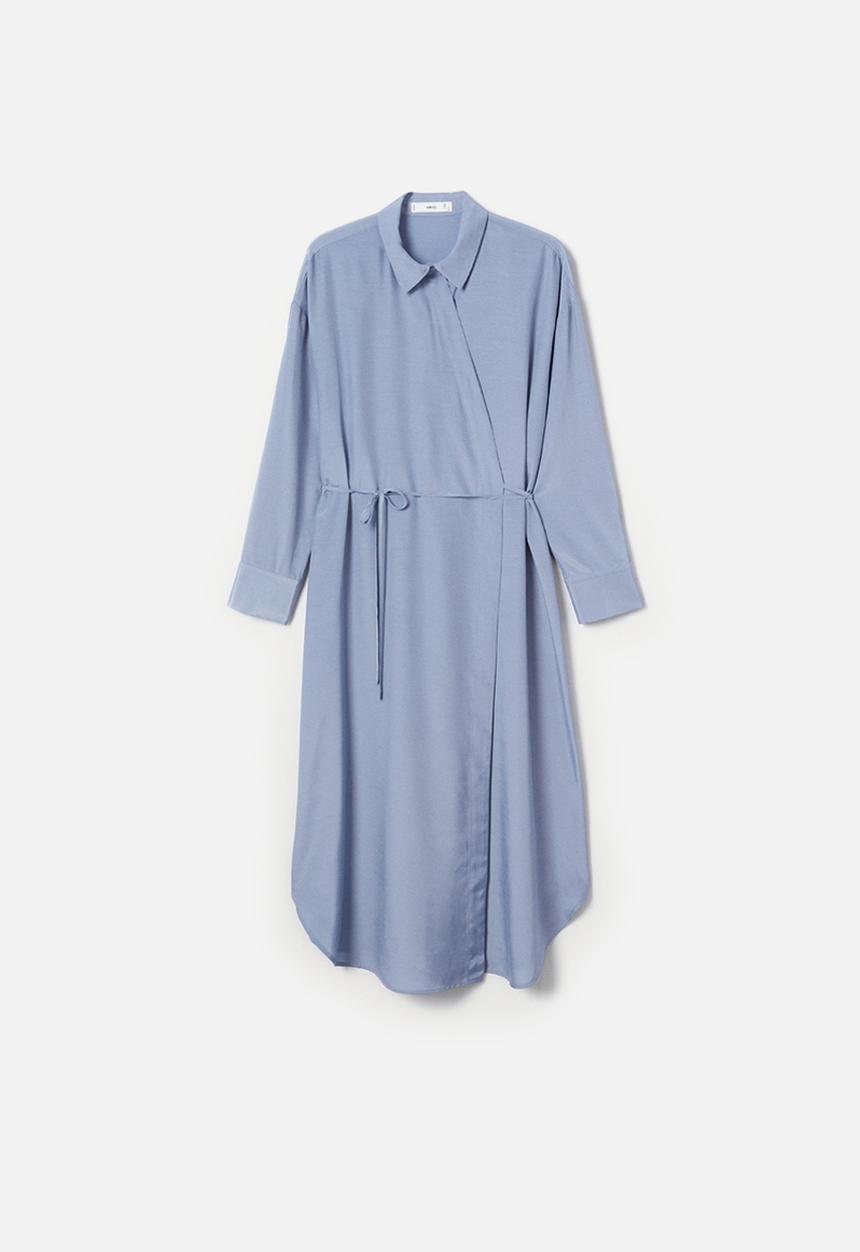 MANGO - Dress rain - medium blue