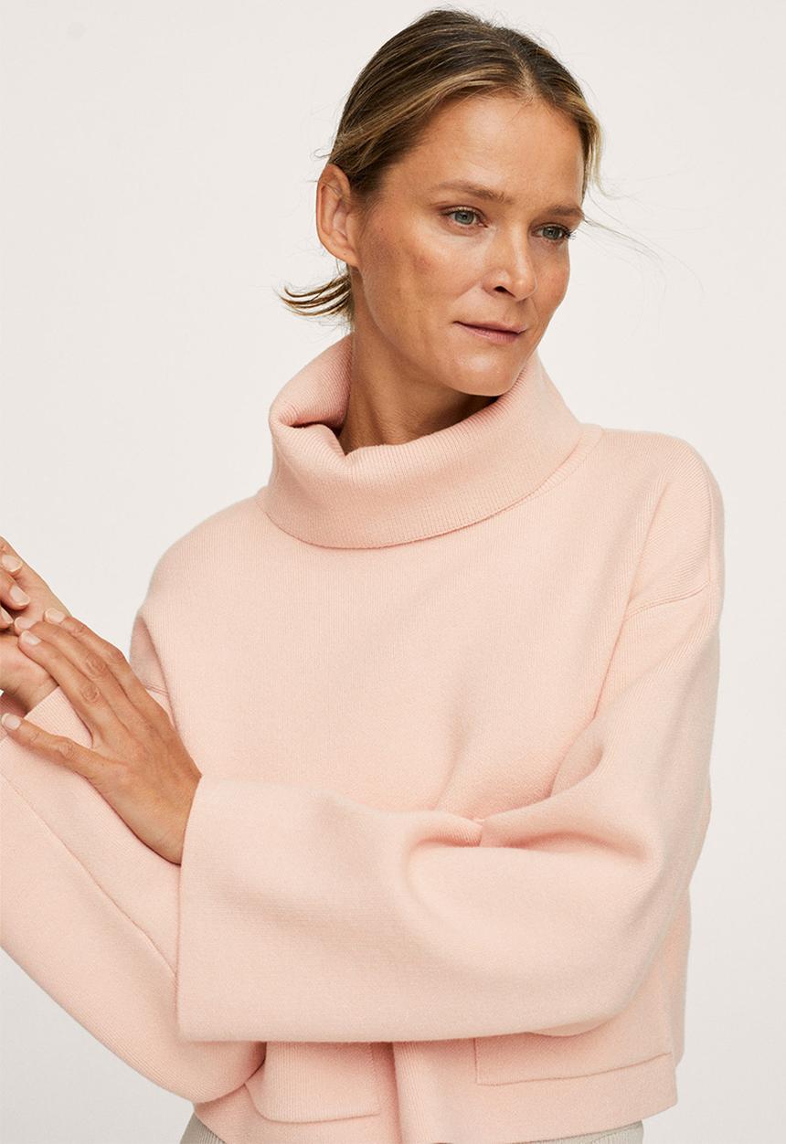 MANGO - Sweater mini - light pastel pink
