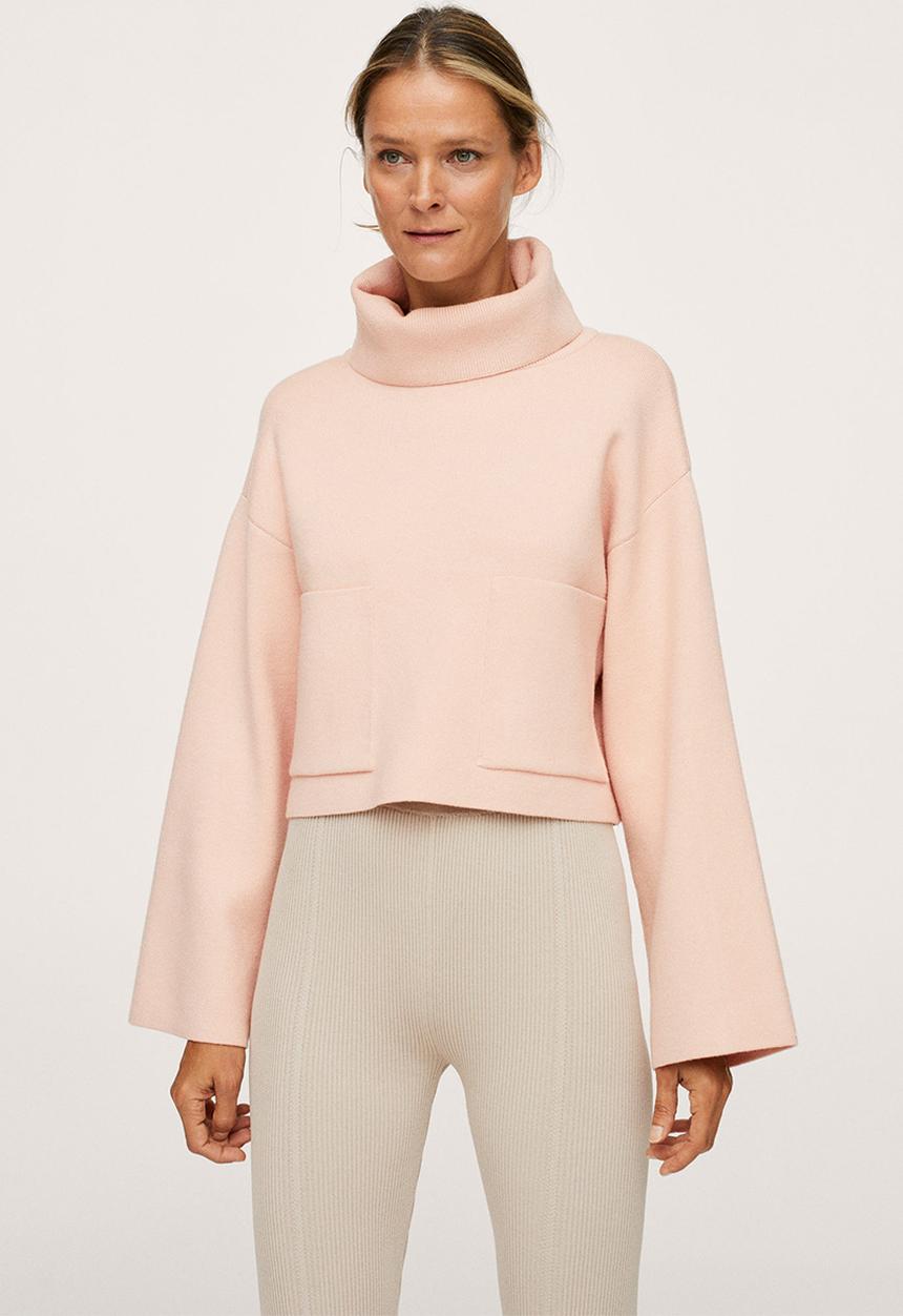 MANGO - Sweater mini - light pastel pink
