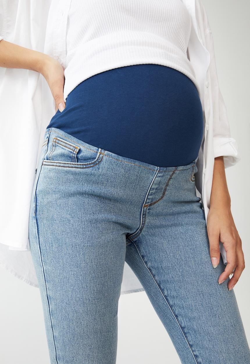 Cotton On - Maternity super stretch jean (over belly) - wategos blue