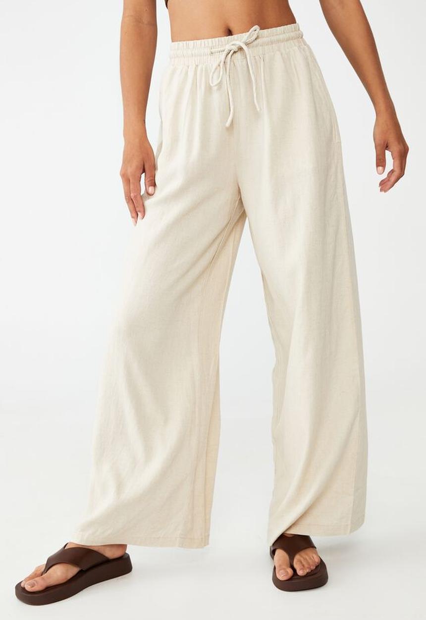 Cotton On - Daydreamer wide leg pant - natural marle