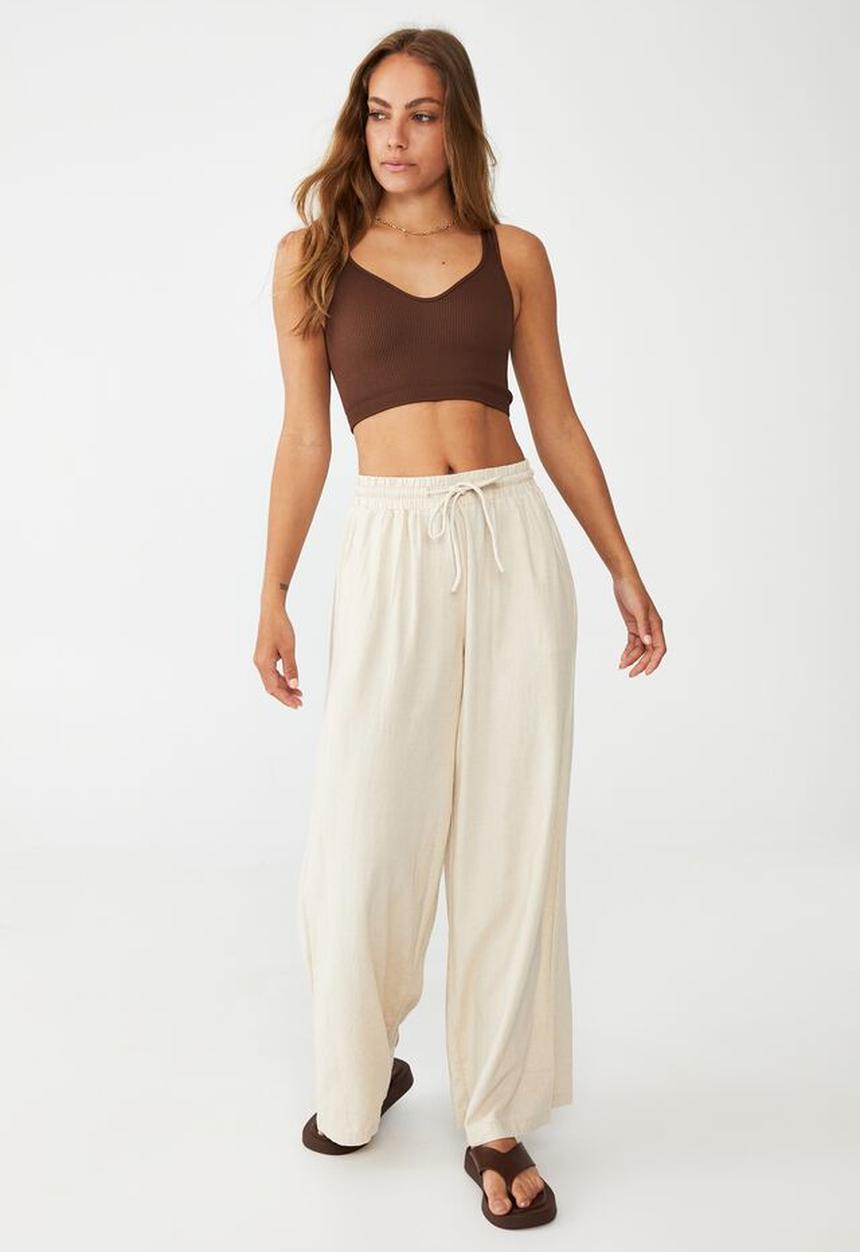 Cotton On - Daydreamer wide leg pant - natural marle