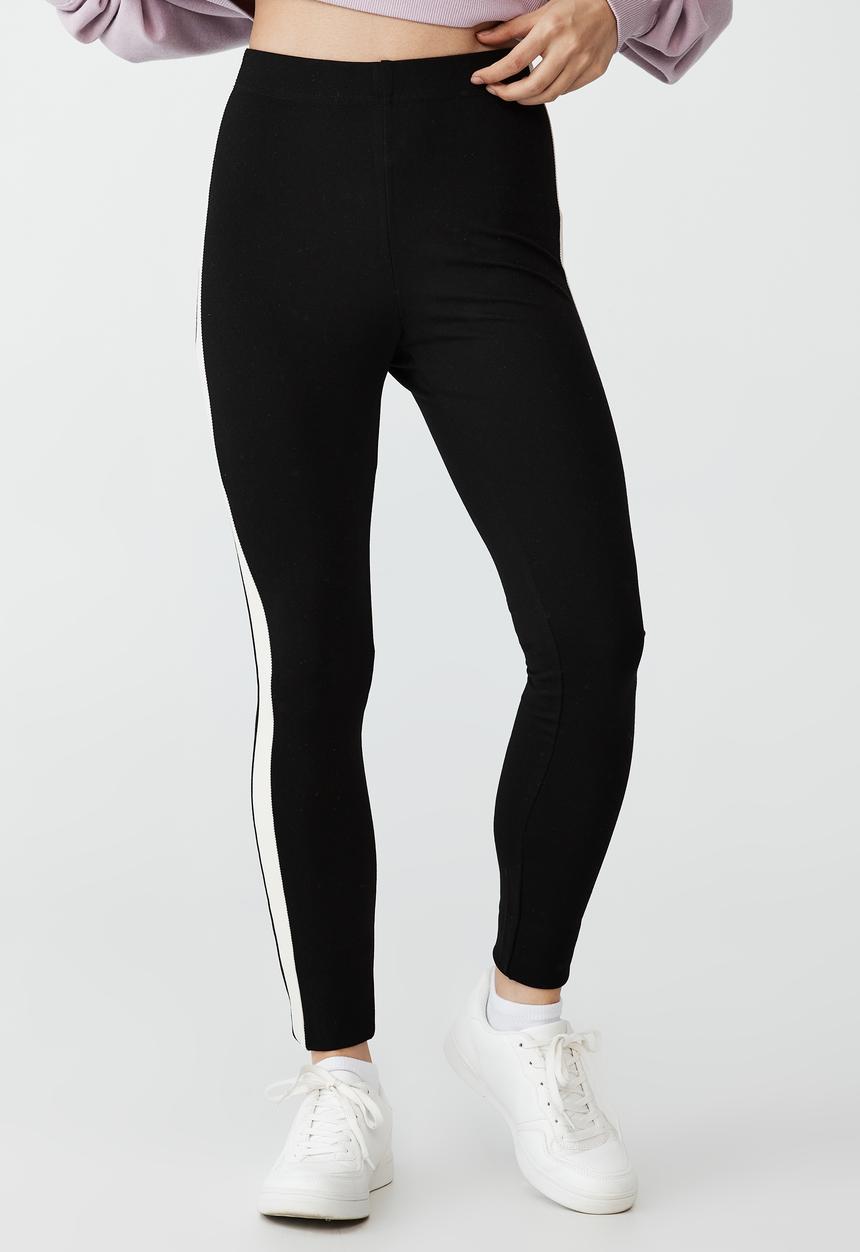 Cotton On - Petite panelled legging - black